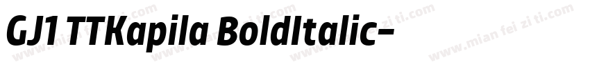 GJ1 TTKapila BoldItalic字体转换